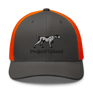 A blaze orange GSP dog breed hat.