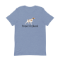 An American Brittany dog t-shirt in heather blue