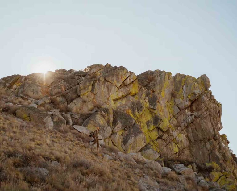 A chukar hunter in prime chukar habitat