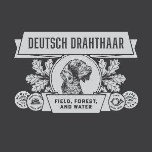 Close up of the Deutsch Drahthaar shirt design