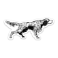 An english setter sticker on premium vinyl.