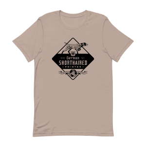 German Shorthaired Pointer label shirt on stone color
