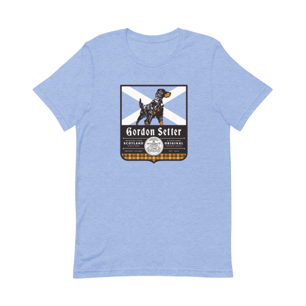 Gordon-Setter-T-Shirt-Project-Upland Gordon Setter Dog Breed T-shirt with Scottish flag