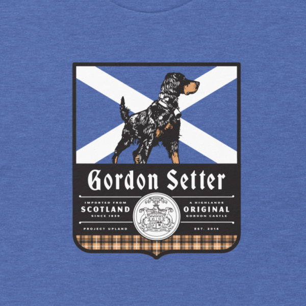 Gordon-Stter-T-shirt-close-up-of-design Close up of the Gordon Setter T-shirt design