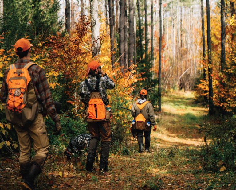 A group of new hunters with a hunting mentor