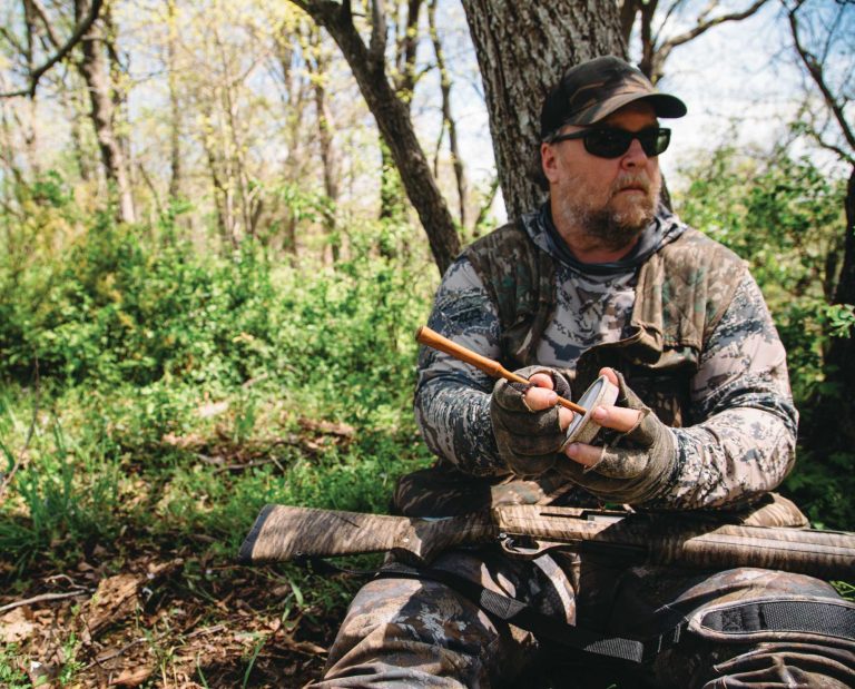 A turkey hunter in the Ozarks.