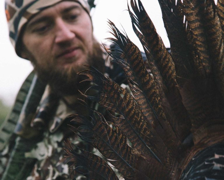 An elk hunter out turkey hunting.