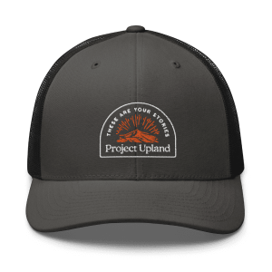 Project Upland logo gray trucker hat.