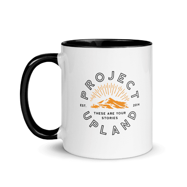 Project-Upland-Logo-Mug The original Project Upland circle logo on a mug.