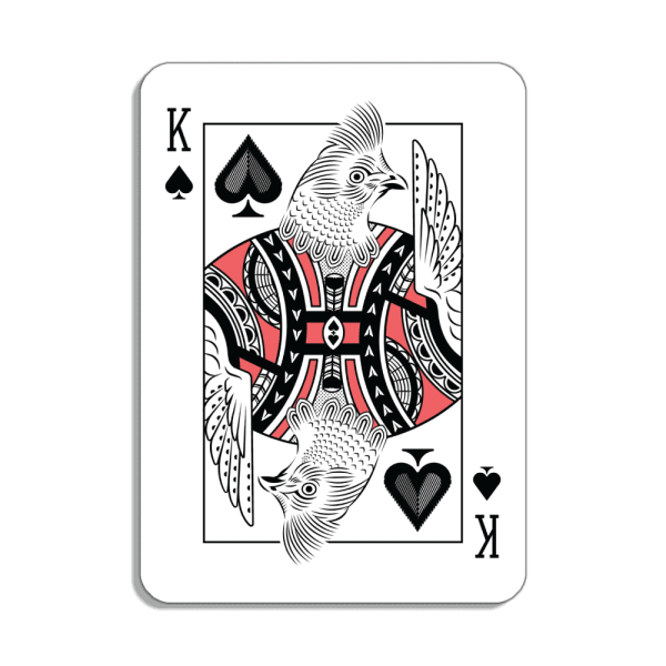 Ruffed Grouse King Playing Card Sticker