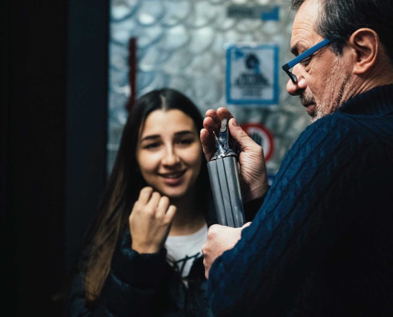 Maurizio Bertolassi the president of RFM shotguns with his daughter Alessia