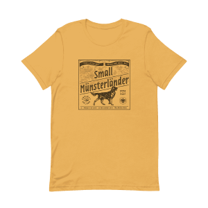 Small Munsterlander Dog T-shirt on heather gold