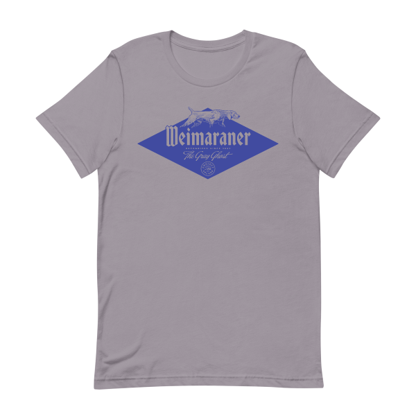 Weimaraner-shirt A t-shirt with a Weimaraner dog design on it.