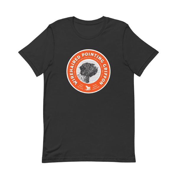 Wirehaired-pointing-Griffon-t-shirt Wirehaired Pointing Griffon T-shirt on drak gray heather