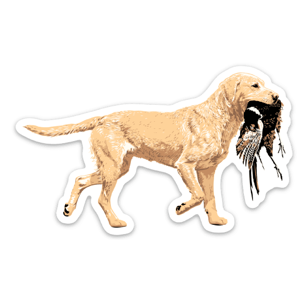 Yellow-Labrador-Retriever-Sticker A Yellow Labrador Retriever premium vinyl sticker.