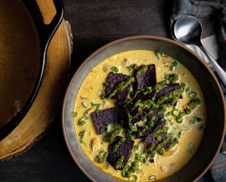 Upland chili rests on a table.