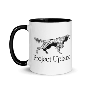 A classic english setter on an 11oz coffee mug