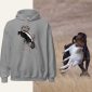 German Wiredhaired hoodie with a dog on retrieve