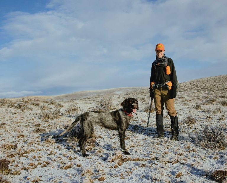 Managing Editor Jennifer Wapenski bird hunting in Washighton state.