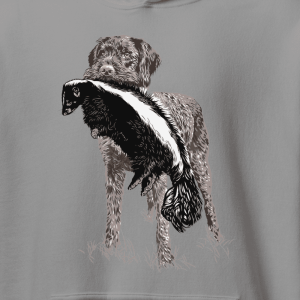 wirehair-dog-hoody-close-up Close up of a German Wirehaired Pointing clothing design
