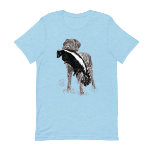 Wirehair Skunk t-shirt in blue