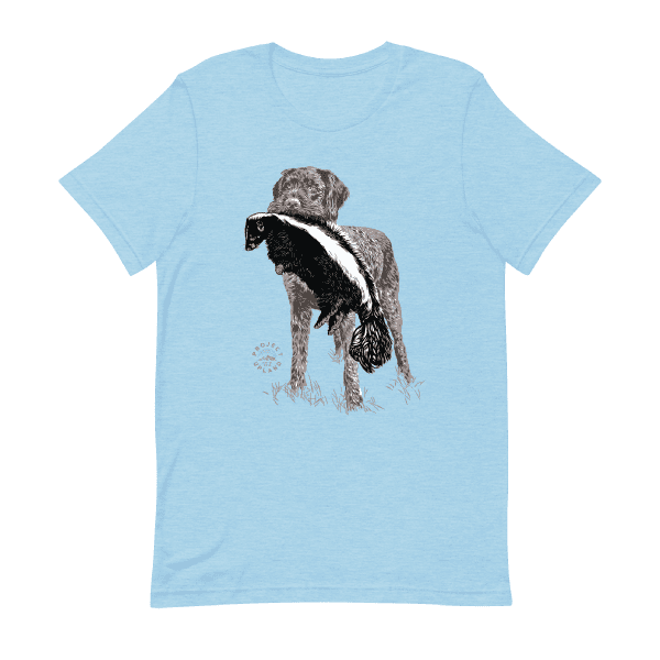 wirehaire-skunk-t-shirt Wirehair Skunk t-shirt in blue