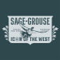 Close-up look at Sage Grouse label design.
